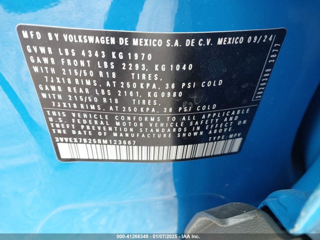 3VVEX7B25RM123667 Volkswagen Taos 1.5t Se