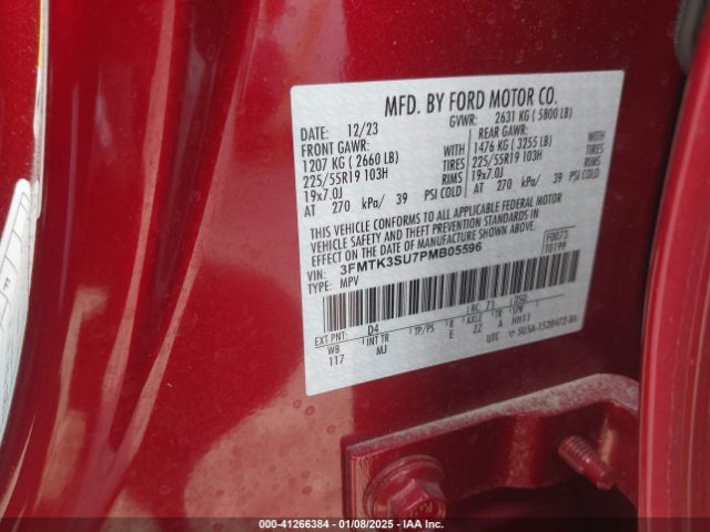 3FMTK3SU7PMB05596 Ford Mustang Mach-e Premium