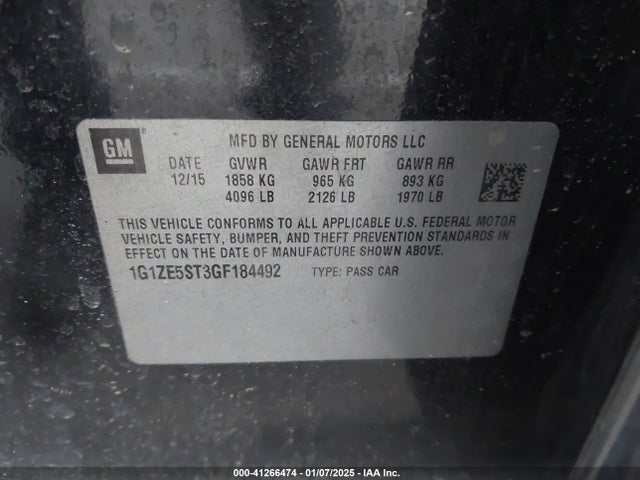Chevrolet MALIBU 1LT 2016 1G1ZE5ST3GF184492 Image 9