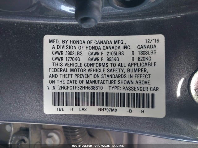 Honda Civic Ex-t 2017 2HGFC1F32HH638610 Image 9