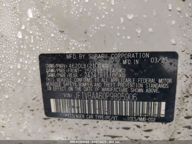 2023 SUBARU WRX JF1VBAA60P9805906 Photo 8