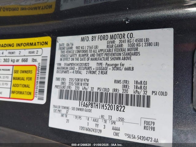 Ford Mustang Ecoboost 2017 1FA6P8TH1H5201822 Image 9