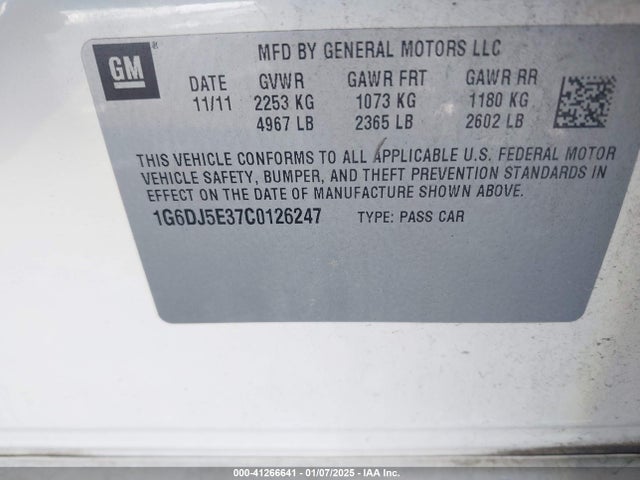 2012 CADILLAC CTS 1G6DJ5E37C0126247 Photo 8