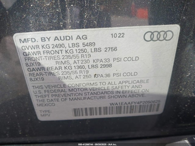 2023 AUDI Q5 WA1EAAFY4P2050625 Photo 8