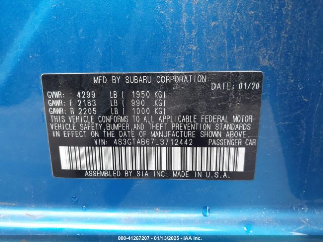 4S3GTAB67L3712442 Subaru Impreza 5-door