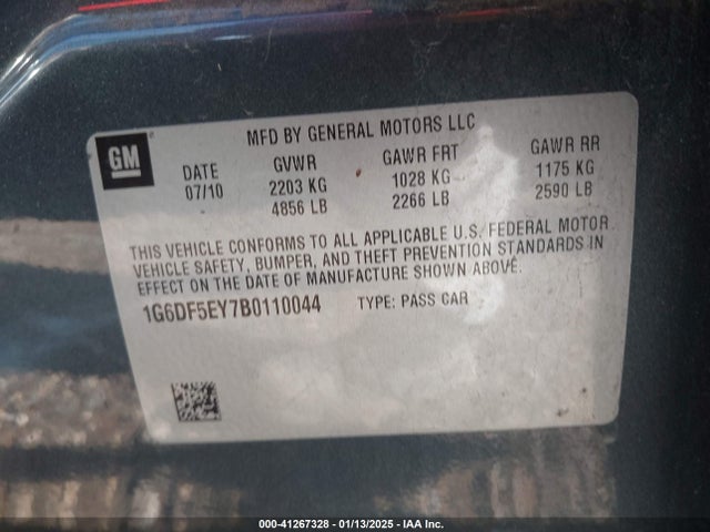 2011 CADILLAC CTS 1G6DF5EY7B0110044 Photo 8