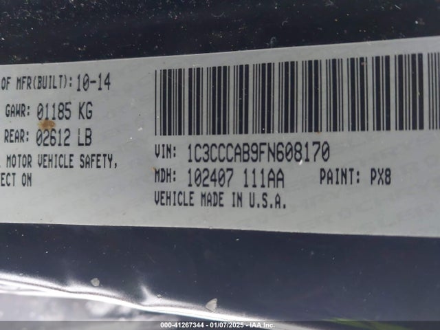 Chrysler 200 Limited 2015 1C3CCCAB9FN608170 Image 9