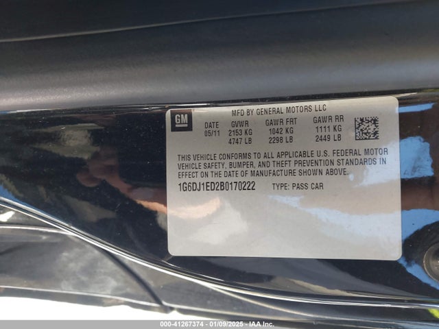 2011 CADILLAC CTS 1G6DJ1ED2B0170222 Photo 8