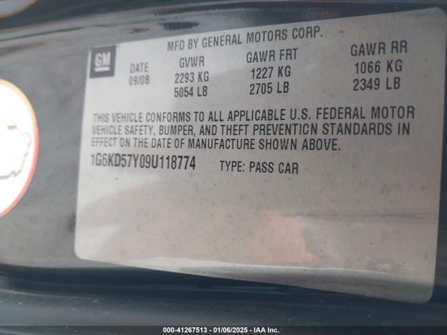 2009 CADILLAC DTS 1G6KD57Y09U118774 Photo 8