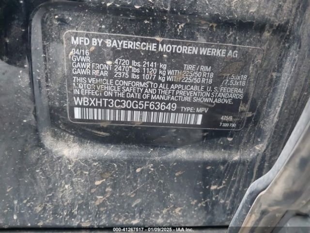 WBXHT3C30G5F63649 BMW X1 Xdrive28i