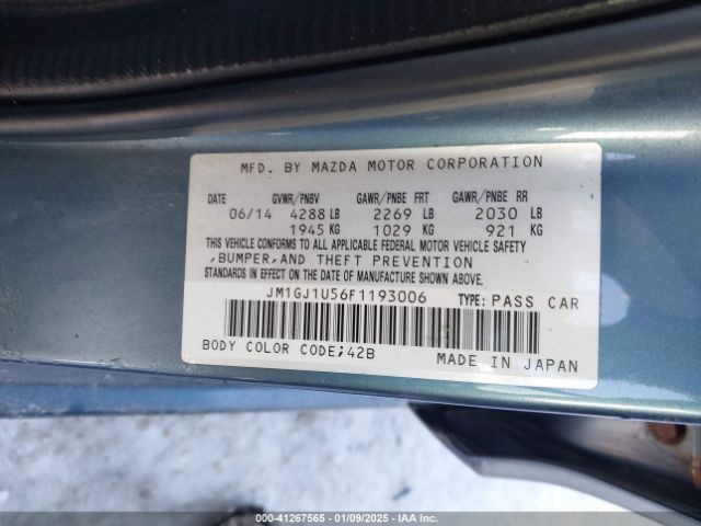 JM1GJ1U56F1193006 Mazda Mazda6 I Sport