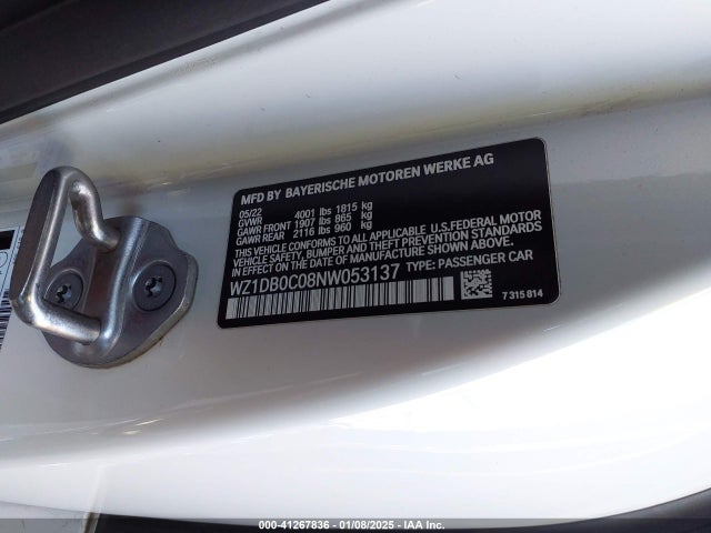 WZ1DB0C08NW053137 Toyota Gr Supra 3.0 Premium