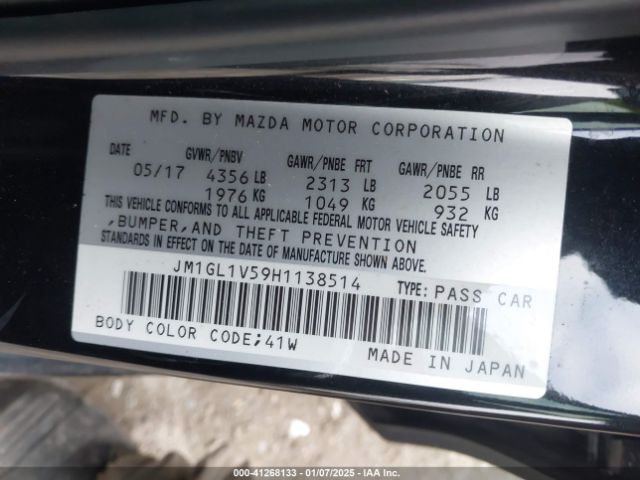 JM1GL1V59H1138514 Mazda Mazda6 Touring