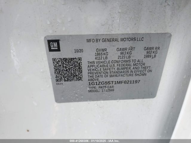 1G1ZG5ST1MF021197 Chevrolet Malibu Fwd Rs