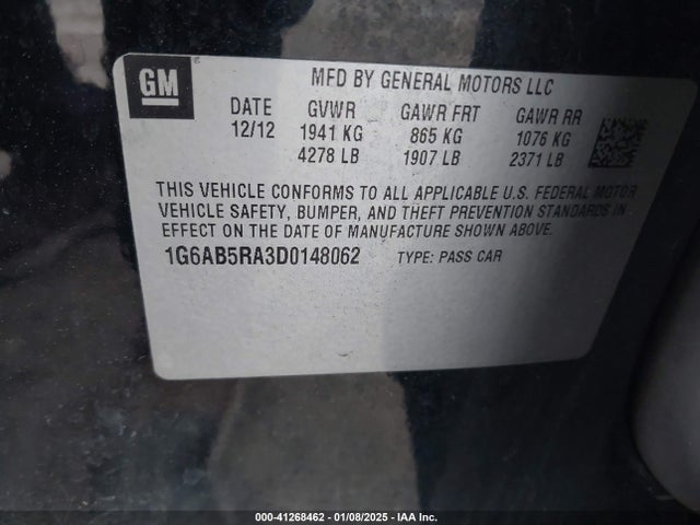 2013 CADILLAC ATS 1G6AB5RA3D0148062 Photo 8