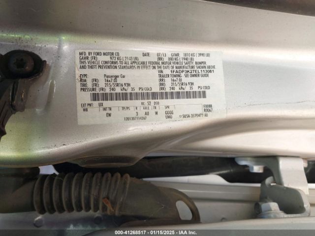 1FADP3K27EL113081 Ford FOCUS SE