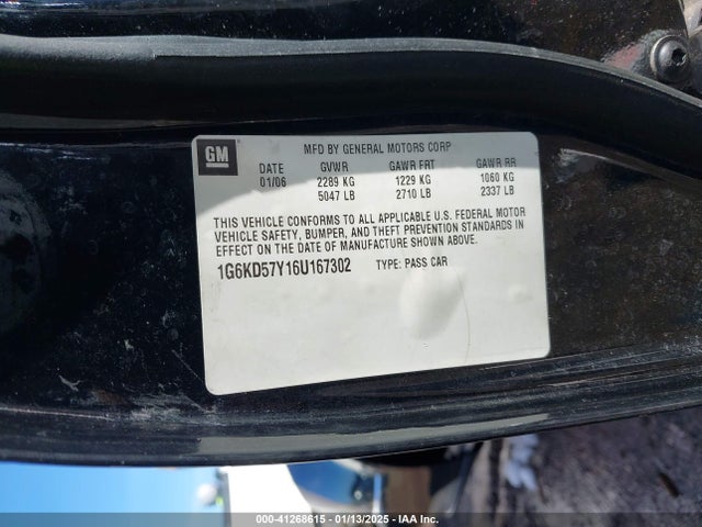 2006 CADILLAC DTS 1G6KD57Y16U167302 Photo 8