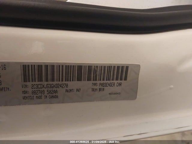 Dodge Charger Sxt 2016 2C3CDXJG3GH324270 Image 9