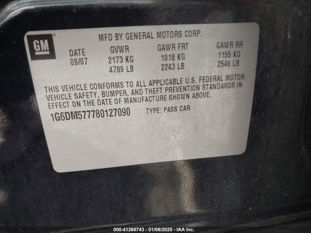 2008 CADILLAC CTS 1G6DM577780127090 Photo 8