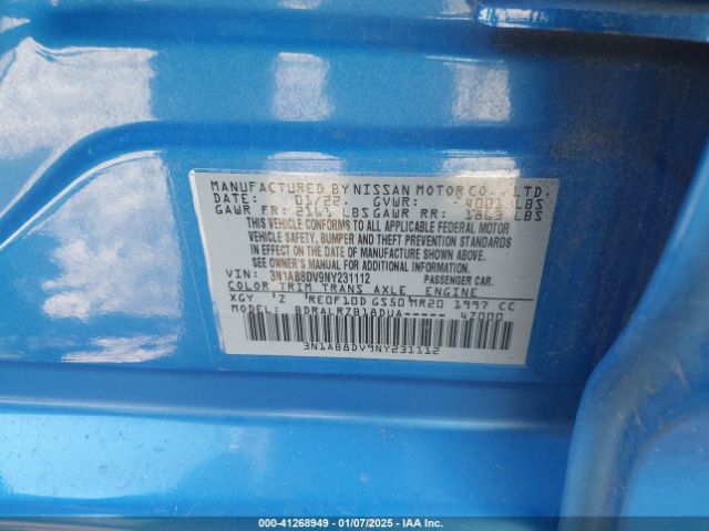 2022 NISSAN SENTRA 3N1AB8DV9NY231112 Photo 8