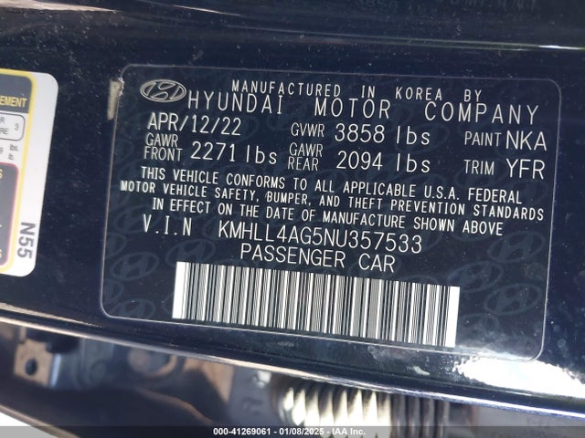 Hyundai ELANTRA SE 2022 KMHLL4AG5NU357533 Image 9