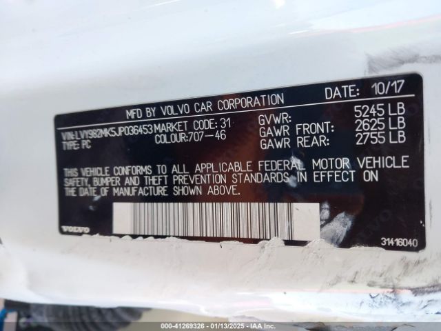 LVY982MK5JP036453 Volvo S90 T5 Momentum