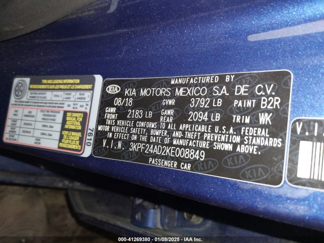 KIA Forte Lxs 2019 3KPF24AD2KE008849 Image 9
