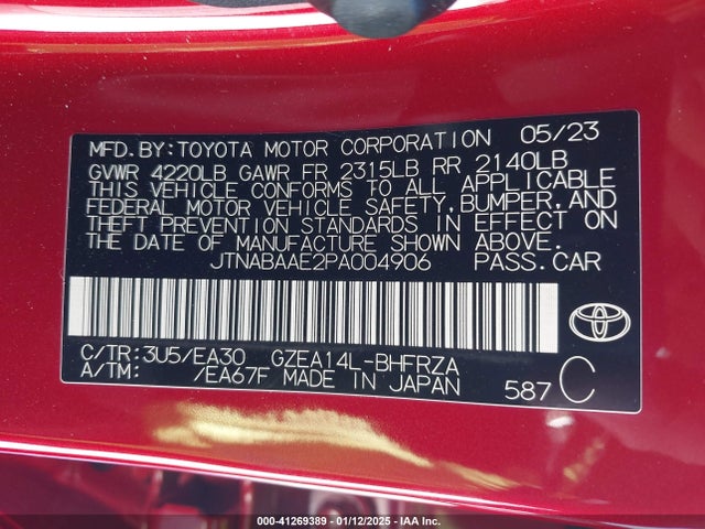 Toyota Gr Corolla Circuit Edition 2023 JTNABAAE2PA004906 Image 9