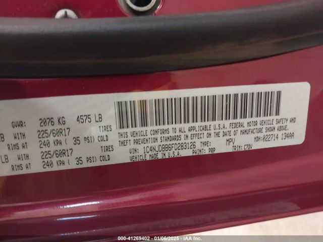 1C4NJDBB6FD283126 Jeep Compass Sport