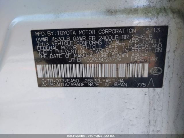 JTHBF1D29E5023729 Lexus IS 250