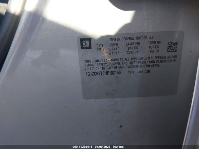 1G1ZC5ST6HF192156 Chevrolet Malibu 1fl