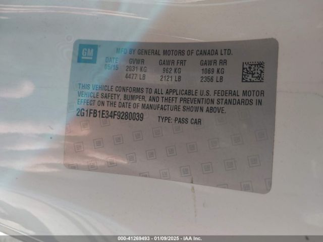 2G1FB1E34F9280039 Chevrolet Camaro 2ls