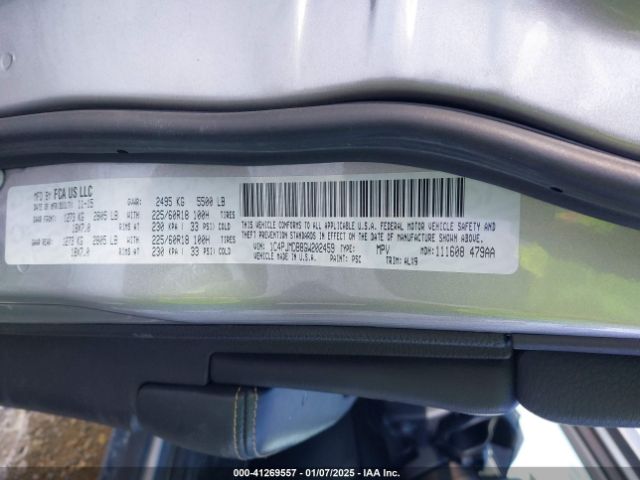 1C4PJMDB8GW202459 Jeep Cherokee Limited