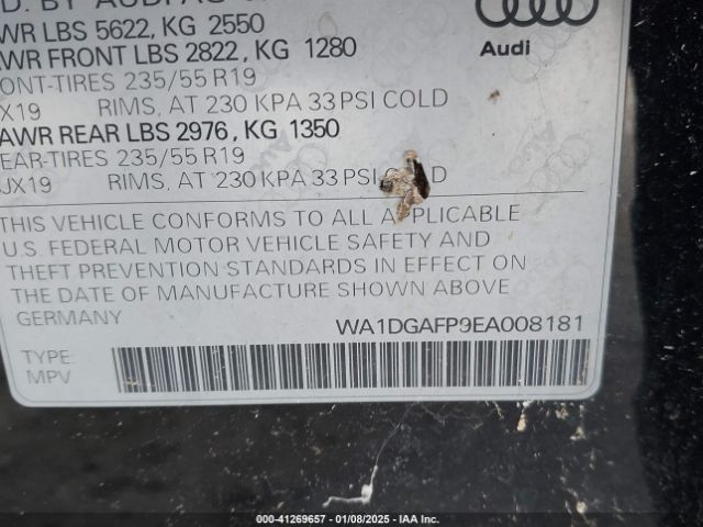 WA1DGAFP9EA008181 Audi Q5 3.0t Premium Plus