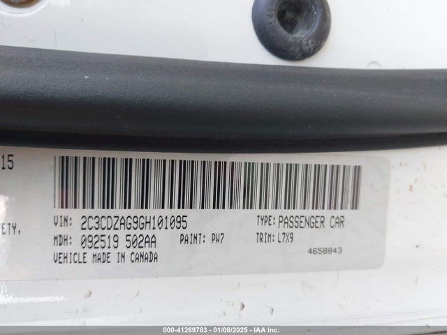 Dodge Challenger Sxt 2016 2C3CDZAG9GH101095 Image 9
