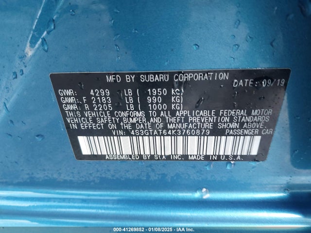4S3GTAT64K3760879 Subaru Impreza 2.0i Limited