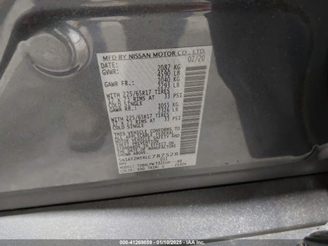 5N1AT2MT4LC787528 Nissan Rogue S Fwd