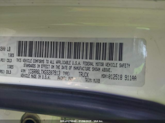 1C6RR6LTXGS207913 RAM 1500 Lone Star