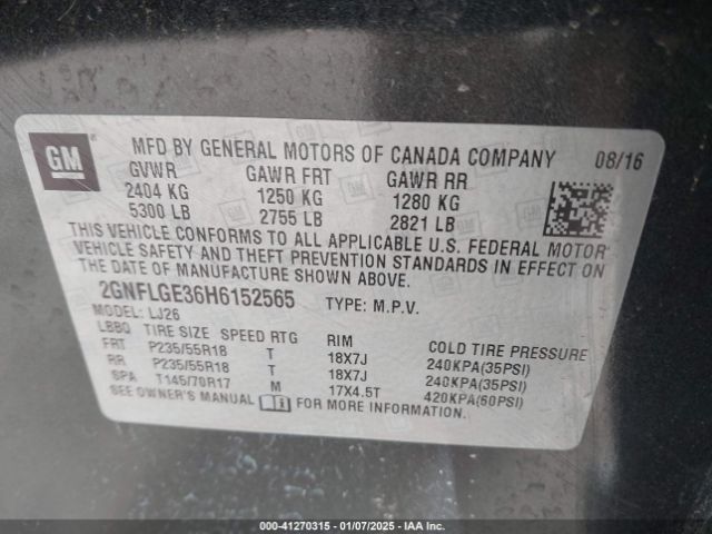 2GNFLGE36H6152565 Chevrolet Equinox Premier