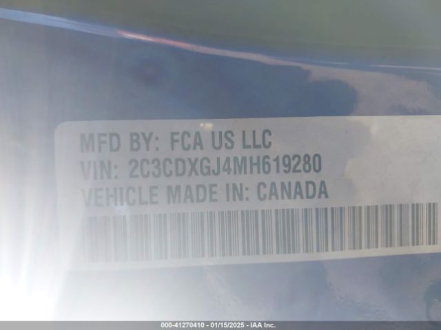 2C3CDXGJ4MH619280 Dodge Charger Scat Pack Rwd