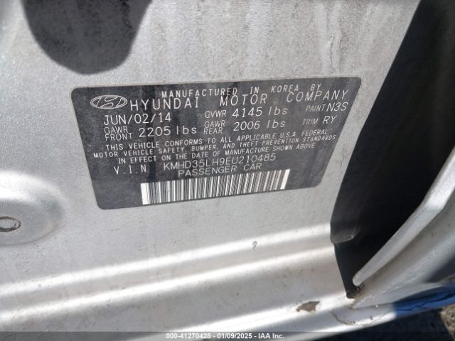 KMHD35LH9EU210485 Hyundai ELANTRA GT