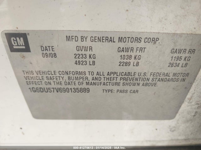 2009 CADILLAC CTS 1G6DU57V690135889 Photo 8