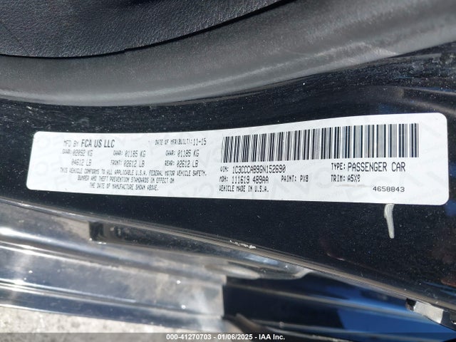 Chrysler 200 Limited 2016 1C3CCCAB9GN152690 Image 9