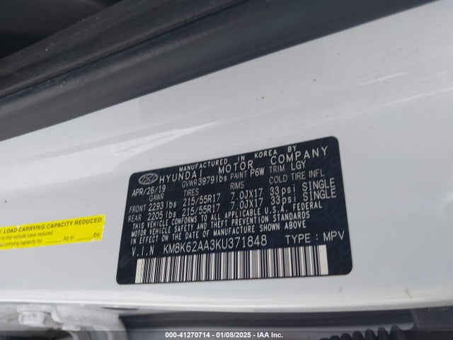 Hyundai Kona Sel 2019 KM8K62AA3KU371848 Image 9