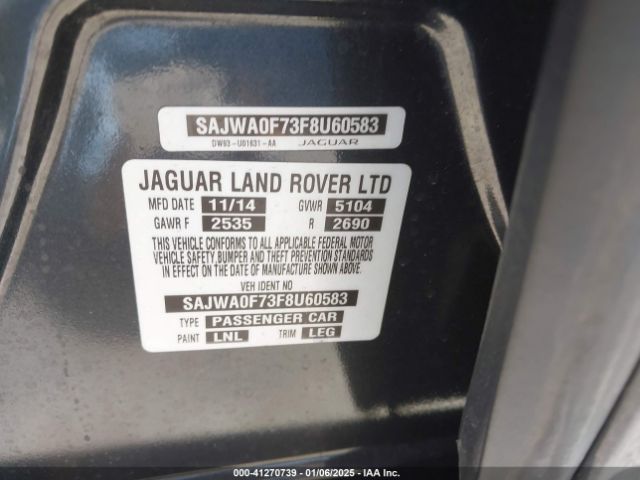 2015 JAGUAR XF SAJWA0F73F8U60583 Photo 8