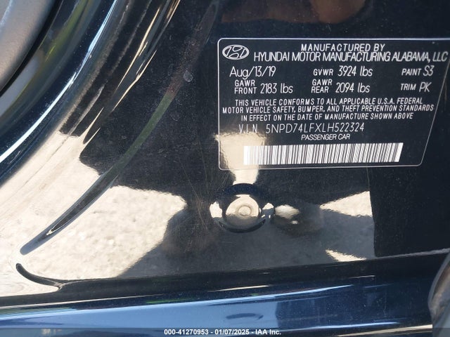 Hyundai ELANTRA SE 2020 5NPD74LFXLH522324 Image 9