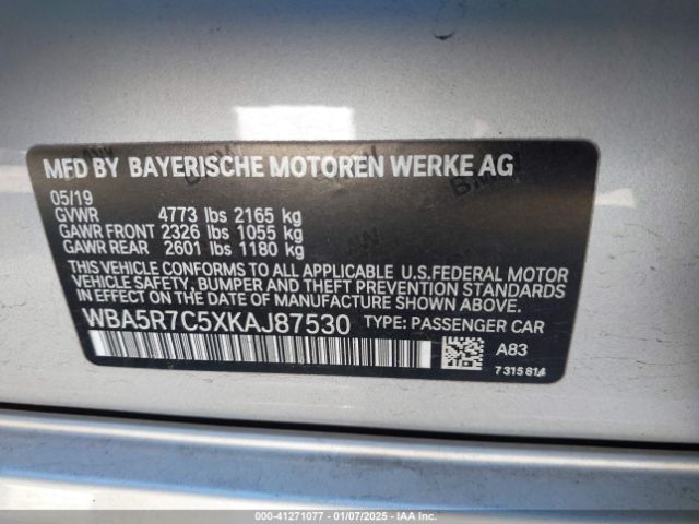 WBA5R7C5XKAJ87530 BMW 330i Xdrive