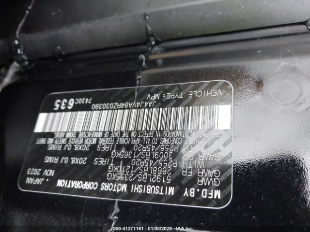 2024 MITSUBISHI OUTLANDER JA4J4VA84RZ030390 Photo 8