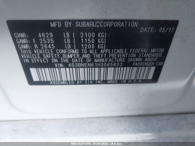 4S3BNEN61H3065602 Subaru Legacy 3.6r Limited