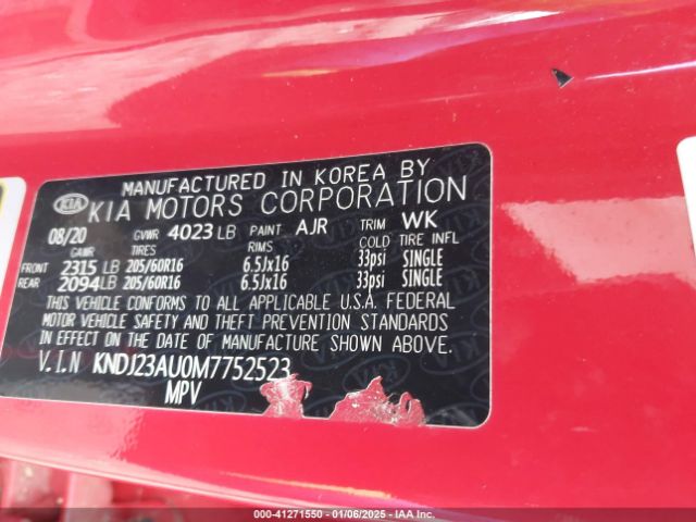 KNDJ23AU0M7752523 KIA SOUL S